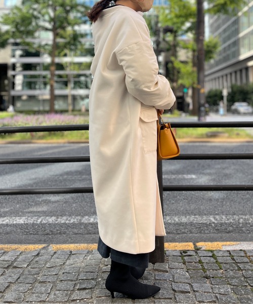 Chez toi(シェトワ)の「生地切替ブルゾンコート(ブルゾン Chez toi(シェトワ)の「生地切替ブルゾンコート(ブルゾン