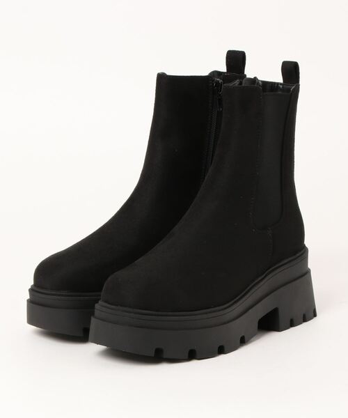 Mafmof(マフモフ)の「Mafmof(マフモフ)厚底トラックソールサイドゴアブーツ(ブーツ・レディース・ブラック/ブラック系その他/ダークブラウン/ホワイト・S/M/L/LL)」の3枚目の写真