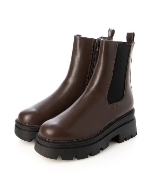 Mafmof(マフモフ)の「Mafmof(マフモフ)厚底トラックソールサイドゴアブーツ(ブーツ・レディース・ブラック/ブラック系その他/ダークブラウン/ホワイト・S/M/L/LL)」の22枚目の写真