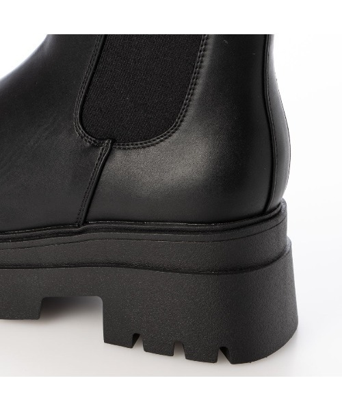 Mafmof(マフモフ)の「Mafmof(マフモフ)厚底トラックソールサイドゴアブーツ(ブーツ・レディース・ブラック/ブラック系その他/ダークブラウン/ホワイト・S/M/L/LL)」の10枚目の写真