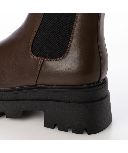 Mafmof(マフモフ)の「Mafmof(マフモフ)厚底トラックソールサイドゴアブーツ(ブーツ・レディース・ブラック/ブラック系その他/ダークブラウン/ホワイト・S/M/L/LL)」の13枚目の写真