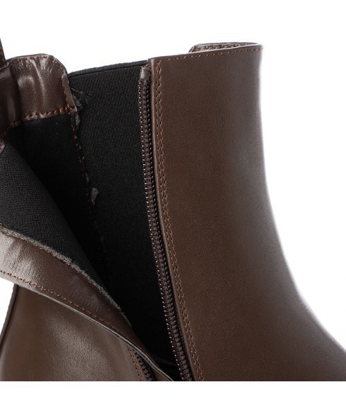 Mafmof(マフモフ)の「Mafmof(マフモフ)厚底トラックソールサイドゴアブーツ(ブーツ・レディース・ブラック/ブラック系その他/ダークブラウン/ホワイト・S/M/L/LL)」の17枚目の写真