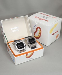 G-SHOCK（ジーショック）の「【山瀬まゆみ氏デザインパッケージ】Pair Model / メタルベゼル / GM-5600-1JF × GM-S5600-1JF（デジタル腕時計・キッズ）」