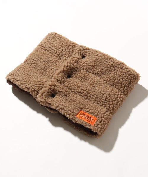 UNIVERSAL OVERALL（ユニバーサルオーバーオール）の「【UNIVERSAL OVERALL/ユニバーサルオーバーオール】ボアボタンネックウォーマー（ネックウォーマー/スヌード・メンズ・グレー/ダークグリーン/ベージュ/ブラウン/ブラック/チャコールグレー・FREE）」の5枚目の写真