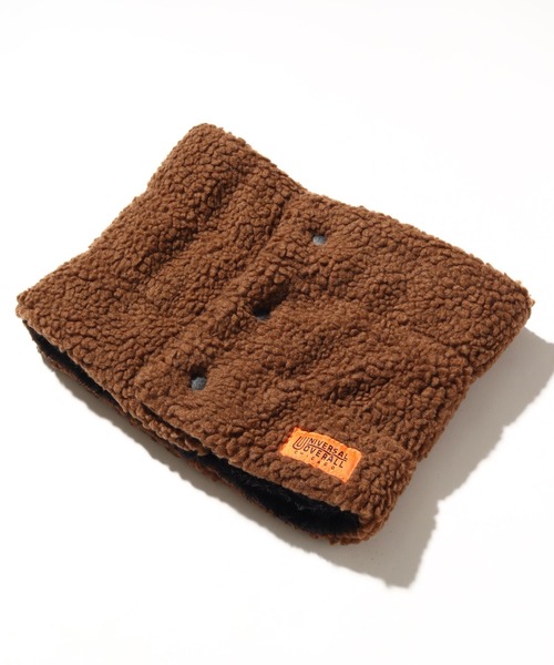 UNIVERSAL OVERALL（ユニバーサルオーバーオール）の「【UNIVERSAL OVERALL/ユニバーサルオーバーオール】ボアボタンネックウォーマー（ネックウォーマー/スヌード・メンズ・グレー/ダークグリーン/ベージュ/ブラウン/ブラック/チャコールグレー・FREE）」の4枚目の写真