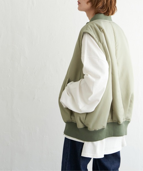 notch.（ノッチ）の「２ＷＡＹバルーンＭＡ－１（MA-1・レディース・ダークグリーン/ブラック/オリーブ・MEDIUM）」の3枚目の写真