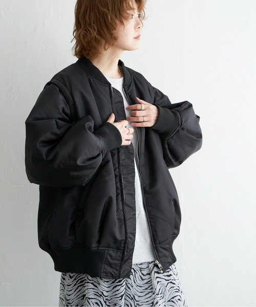 notch.（ノッチ）の「２ＷＡＹバルーンＭＡ－１（MA-1・レディース・ダークグリーン/ブラック/オリーブ・MEDIUM）」の2枚目の写真