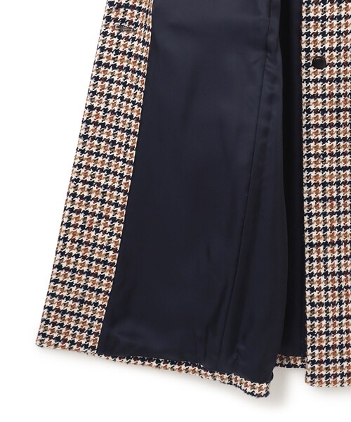 23区(ニジュウサンク)の「【CLASSY.1月号掲載】ループヤーン チェック ツイード ロングコート(チェスターコート・レディース・黄土色系3・40/36/38)」の9枚目の写真