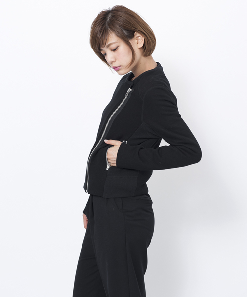 MILKFED.（ミルクフェド）の「SWEAT NO COLLAR RIDERS（パーカー・レディース・ブラック/ネイビー・MEDIUM/SMALL）」の8枚目の写真