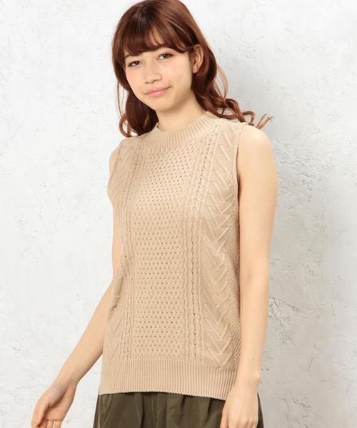 green label relaxing（グリーンレーベルリラクシング）の「GC C/LI CABLE NS プルオーバー ニット◆（ニット/セーター・レディース・オフホワイト/ベージュ・フリー）」の2枚目の写真