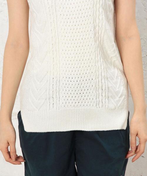 green label relaxing（グリーンレーベルリラクシング）の「GC C/LI CABLE NS プルオーバー ニット◆（ニット/セーター・レディース・オフホワイト/ベージュ・フリー）」の9枚目の写真