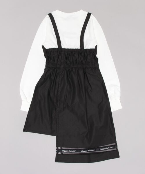 ANAP GｉRL（アナップガール）の「アシンメトリーフェイクワンピース（ワンピース・キッズ・ブラック/ブルー・XS/S/M）」の11枚目の写真