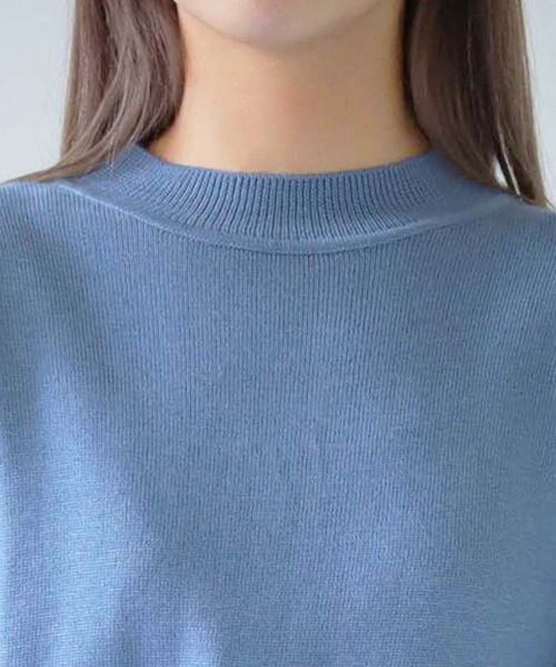 HER CLOSET（ハークローゼット）の「 【HER CLOSET】WEB限定配色ベルスリーブニット WEB LIMITED COLOR BLOCK BELL SLEEVE KNIT（ニット/セーター・レディース・アイボリー/グレー/ブルー・M）」の12枚目の写真