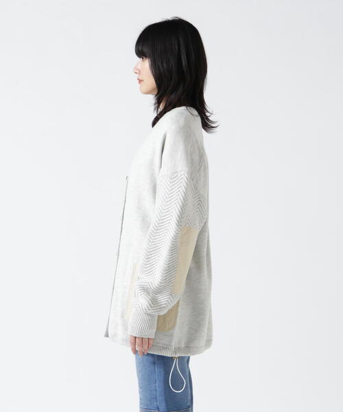 AVIREX(アヴィレックス)の「NEW BACK V NECK CARDIGAN/ バックVネックカーディガン(カーディガン/ボレロ・レディース・オリーブ系/ブルー/その他5・F)」の13枚目の写真