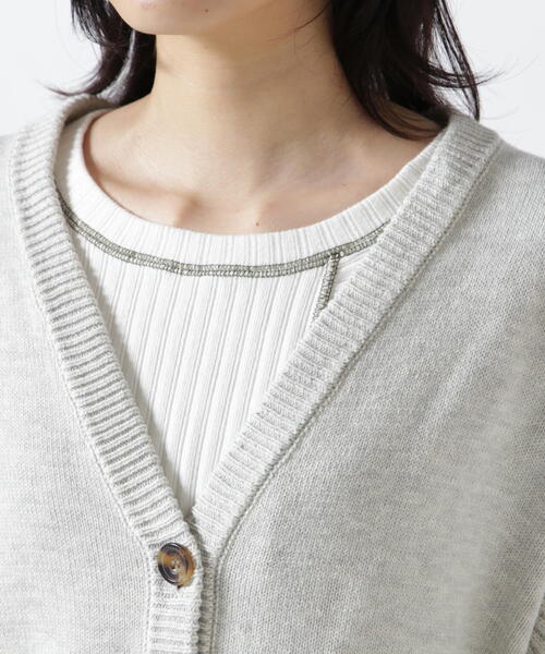 AVIREX(アヴィレックス)の「NEW BACK V NECK CARDIGAN/ バックVネックカーディガン(カーディガン/ボレロ・レディース・オリーブ系/ブルー/その他5・F)」の11枚目の写真