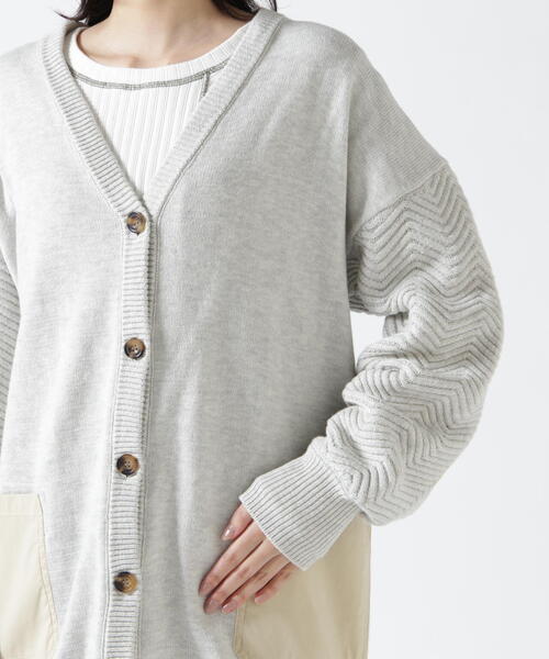 AVIREX(アヴィレックス)の「NEW BACK V NECK CARDIGAN/ バックVネックカーディガン(カーディガン/ボレロ・レディース・オリーブ系/ブルー/その他5・F)」の10枚目の写真