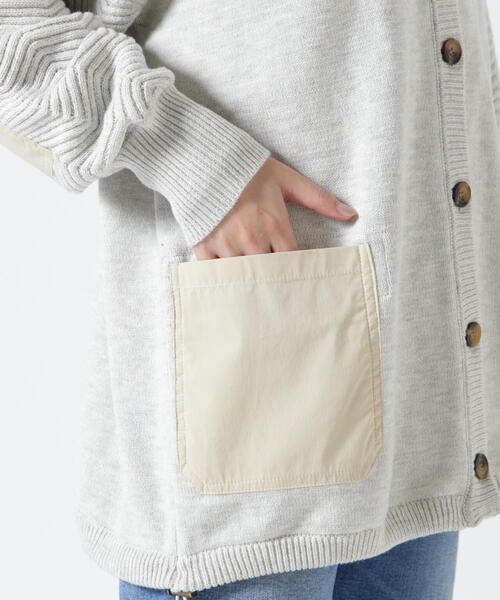 AVIREX(アヴィレックス)の「NEW BACK V NECK CARDIGAN/ バックVネックカーディガン(カーディガン/ボレロ・レディース・オリーブ系/ブルー/その他5・F)」の9枚目の写真