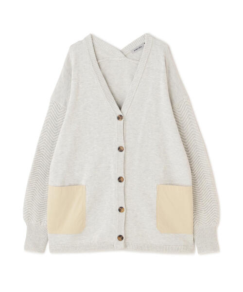 AVIREX(アヴィレックス)の「NEW BACK V NECK CARDIGAN/ バックVネックカーディガン(カーディガン/ボレロ・レディース・オリーブ系/ブルー/その他5・F)」の6枚目の写真