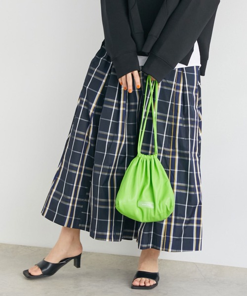 Doux archives（ドゥアルシーヴ）の「【2023SS】チェックボリュームスカート（スカート・レディース・ネイビー/グレイッシュベージュ/アイボリー/チャコールグレー/カーキ/グリーン/グレー/ブラック/ホワイト×ブラック/ネイビー×ホワイト・FREE）」の14枚目の写真