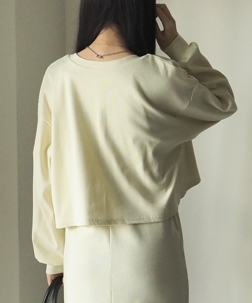 Riberry（リベリー）の「【セットアップ可】テレコリブ リングスナップボタンカーディガン（カーディガン/ボレロ・レディース・アイボリー/ブラック/ブルー/オートミール・FREE）」の6枚目の写真