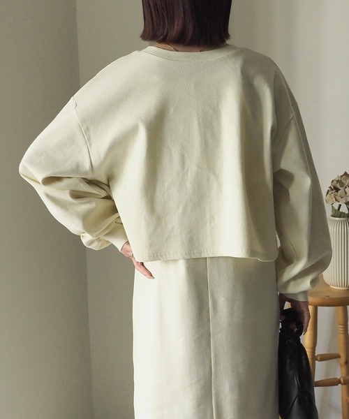 Riberry（リベリー）の「【セットアップ可】テレコリブ リングスナップボタンカーディガン（カーディガン/ボレロ・レディース・アイボリー/ブラック/ブルー/オートミール・FREE）」の15枚目の写真