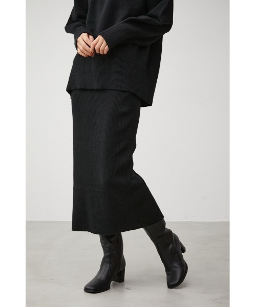 RIB KNIT TIGHT SKIRT/リブニットタイトスカート（スカート）｜AZUL BY