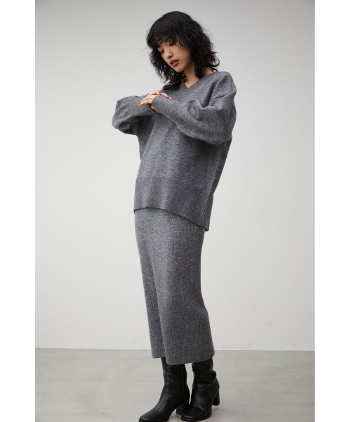 RIB KNIT TIGHT SKIRT/リブニットタイトスカート（スカート）｜AZUL BY