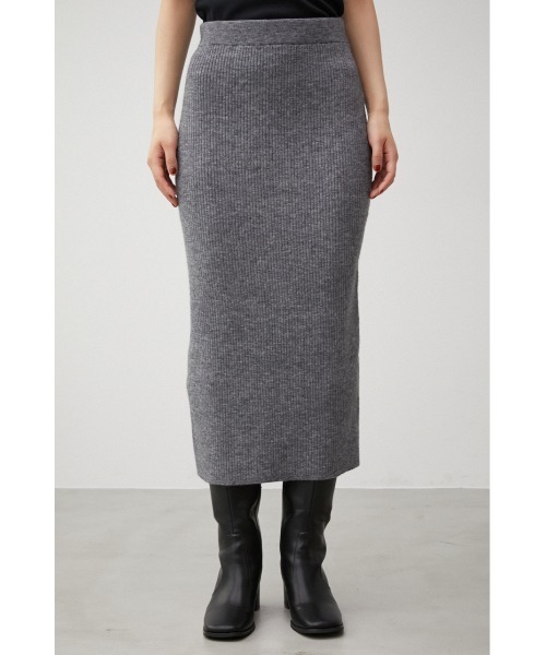 AZUL by moussy（アズールバイマウジー）の「RIB KNIT TIGHT SKIRT/リブニットタイトスカート（スカート・レディース・ライトベージュ/グレー/ブラック・SMALL/MEDIUM）」の18枚目の写真