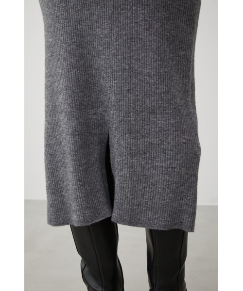 AZUL by moussy（アズールバイマウジー）の「RIB KNIT TIGHT SKIRT/リブニットタイトスカート（スカート・レディース・ライトベージュ/グレー/ブラック・SMALL/MEDIUM）」の13枚目の写真