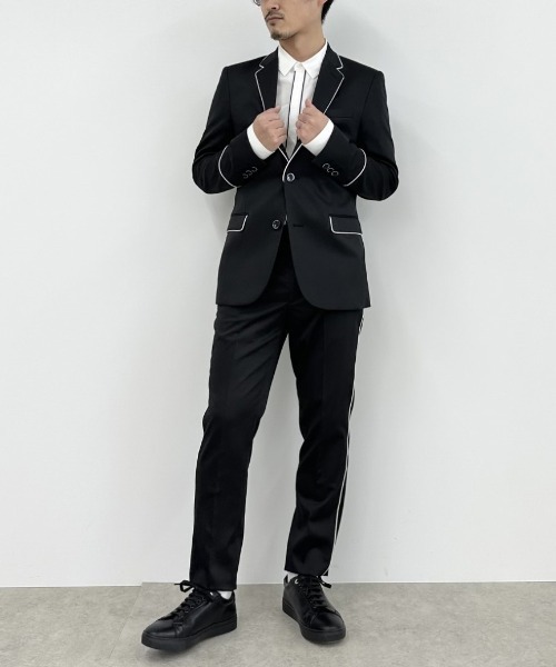 Education from Youngmachines（エデュケーションフロムヤングマシーン）の「【Education from Youngmachines】シルクブレード ジャケット（テーラードジャケット・メンズ・グリーン系その他2/ブラック・S/L/M）」の3枚目の写真