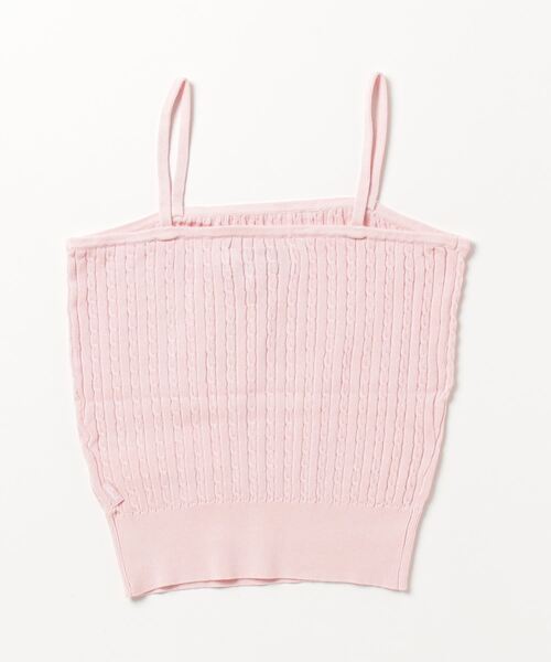 キャミソール KIRSH CHERRY KNIT CROP SLEEVELESS/キルシー チェリー ニット クロップキャミソール セール】KIRSH CHERRY KNIT CROP SLEEVELESS/キルシー チェリー