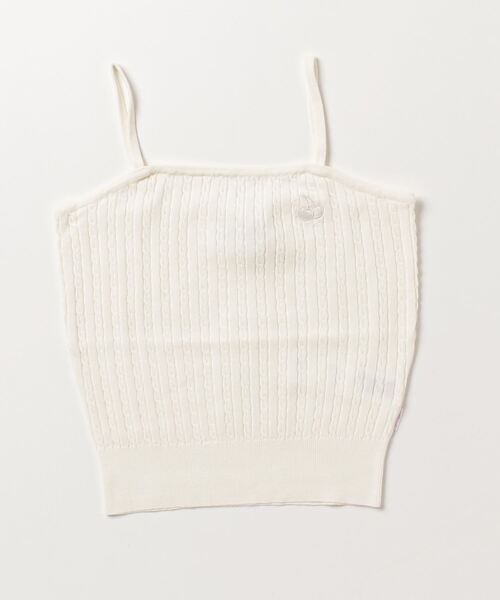 キャミソール KIRSH CHERRY KNIT CROP SLEEVELESS/キルシー チェリー ニット クロップキャミソール セール】KIRSH CHERRY KNIT CROP SLEEVELESS/キルシー チェリー