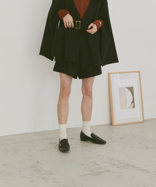 moi tytto（モイテュット）の「ハイウエストショートパンツ（その他パンツ・レディース・ブラック/ブラウン/ベージュ/ナチュラル/グレー・SMALL/MEDIUM）」の10枚目の写真