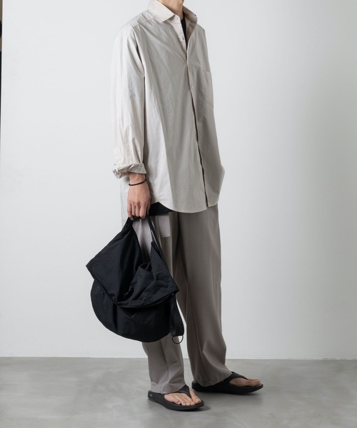 ATTACHMENT（アタッチメント）の「WO/TAウォッシャブルトロピカル ラップドトラウザーズ  /  WO/TA WASHABLE TROPICAL WRAPPED TROUSERS（スラックス・メンズ・ブラック/グレー・1/2/3）」の4枚目の写真
