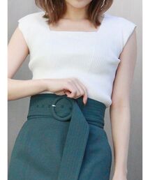 MURUA | バックオープンアシメニットタンク(タンクトップ)