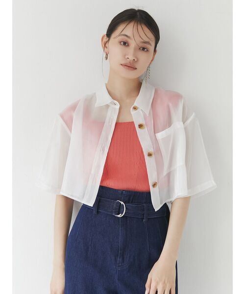 MURUA(ムルーア)の「バックオープンアシメニットタンク(タンクトップ・レディース・ホワイト/ブラック/ピンク/グリーン/ブルー/モカ・FREE)」の13枚目の写真