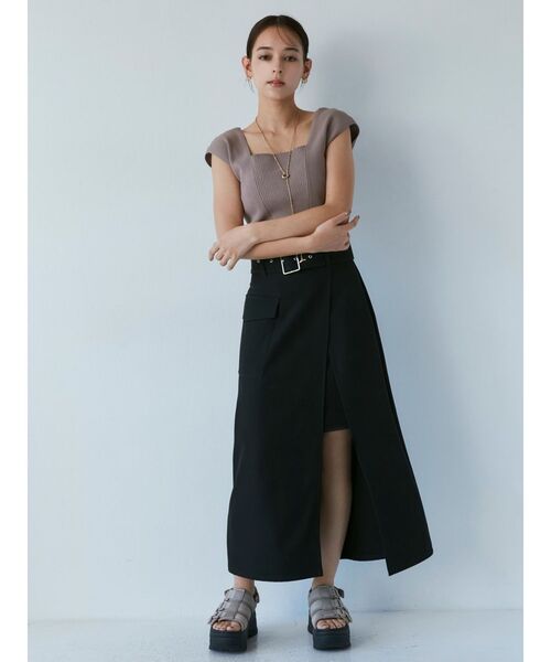 MURUA(ムルーア)の「バックオープンアシメニットタンク(タンクトップ・レディース・ホワイト/ブラック/ピンク/グリーン/ブルー/モカ・FREE)」の19枚目の写真