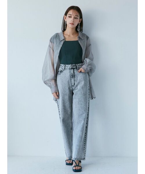 MURUA(ムルーア)の「バックオープンアシメニットタンク(タンクトップ・レディース・ホワイト/ブラック/ピンク/グリーン/ブルー/モカ・FREE)」の22枚目の写真