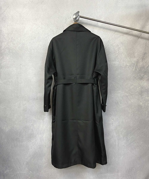 Beno（ビーノ）の「ドレープツイル モーターサイクル ミリタリーコート（ステンカラーコート・メンズ・ホワイト/ブラック/ベージュ/ダークグリーン/ダークネイビー・M/L）」の21枚目の写真