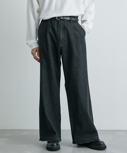 JUNRED(ジュンレッド)の「ヴィンテージデニムスーパーフレアパンツ(デニムパンツ・メンズ・ブラック系その他/ブラック/ネイビー/グリーン/ベージュ系その他2/グリーン系その他2/ホワイト/ブラック系その他2/ブルー系その他4・S/M/L)」の3枚目の写真