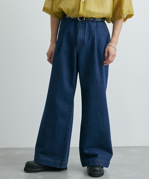 JUNRED(ジュンレッド)の「ヴィンテージデニムスーパーフレアパンツ(デニムパンツ・メンズ・ブラック系その他/ブラック/ネイビー/グリーン/ベージュ系その他2/グリーン系その他2/ホワイト/ブラック系その他2/ブルー系その他4・S/M/L)」の8枚目の写真