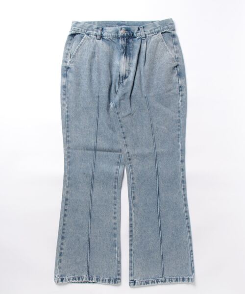 INASTUDIOS ZOO(イーナストゥディオスズー)の「「INASTUDIOS SELECT」12oz デニム セミフレアパンツ(デニムパンツ・メンズ・ブラック系その他/ケミカルウォッシュ/ブラック/インディゴブルー/ブルー系その他・LARGE/MEDIUM/X-LARGE)」の7枚目の写真