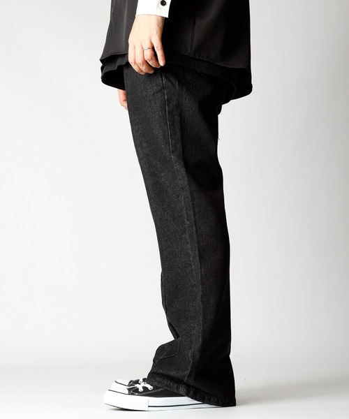 INASTUDIOS ZOO(イーナストゥディオスズー)の「「INASTUDIOS SELECT」12oz デニム セミフレアパンツ(デニムパンツ・メンズ・ブラック系その他/ケミカルウォッシュ/ブラック/インディゴブルー/ブルー系その他・LARGE/MEDIUM/X-LARGE)」の17枚目の写真
