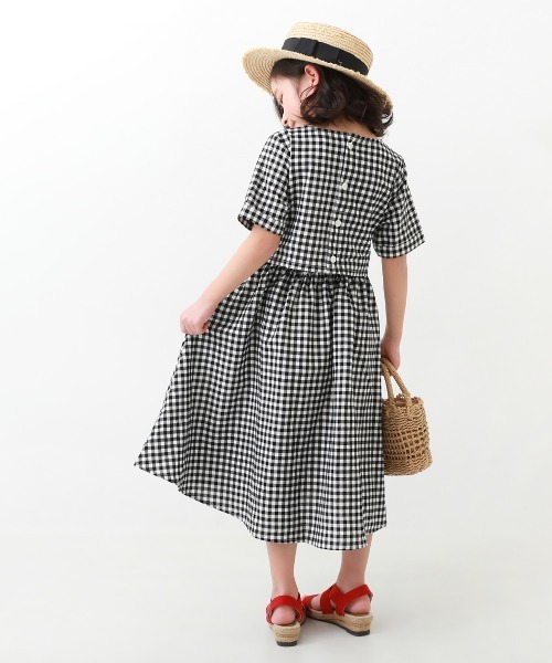 devirock(デビロック)の「総柄バックスリットロングワンピース(ワンピース・キッズ・アイボリー/ブラック/ブルー/その他4・100cm/110cm/120cm/130cm/140cm/150cm/160cm)」の9枚目の写真