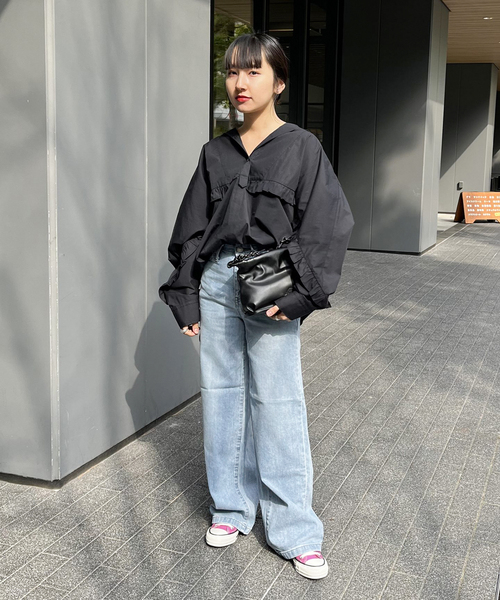 SOMETHING（サムシング）の「【SOMETHING/サムシング】LISA WIDE（デニムパンツ・レディース・ブルー/ホワイト・38/36/34）」の17枚目の写真