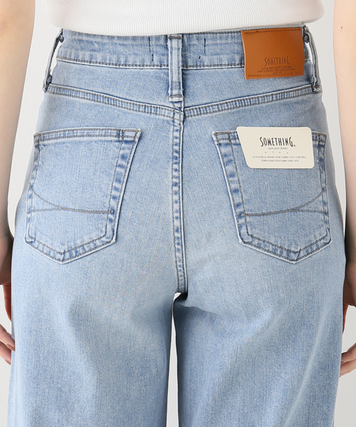 SOMETHING（サムシング）の「【SOMETHING/サムシング】LISA WIDE（デニムパンツ・レディース・ブルー/ホワイト・38/36/34）」の8枚目の写真