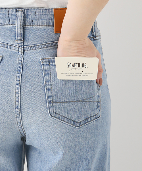 SOMETHING（サムシング）の「【SOMETHING/サムシング】LISA WIDE（デニムパンツ・レディース・ブルー/ホワイト・38/36/34）」の15枚目の写真