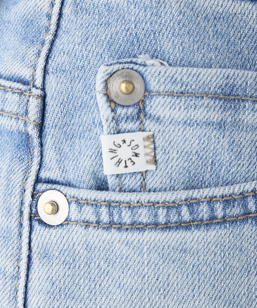 SOMETHING（サムシング）の「【SOMETHING/サムシング】LISA WIDE（デニムパンツ・レディース・ブルー/ホワイト・38/36/34）」の5枚目の写真