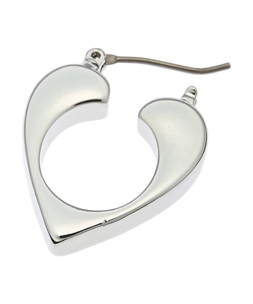 earth music&ecology（アースミュージックアンドエコロジー）の「メタルハートフープピアス（ピアス（両耳用）・レディース・シルバー/ゴールド・FREE）」の6枚目の写真