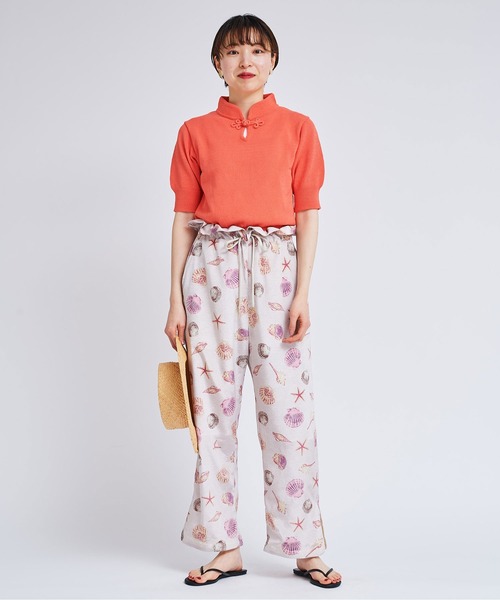 I am I in fact...（アイアムアイインファクト）の「C/Ny 華釦 プルオーバー（ニット/セーター・レディース・グリーン/ピンク/ブラック/ベージュ・FREE）」の19枚目の写真